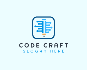 Writing Code App logo design