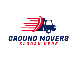 Transport Movers Truck logo design