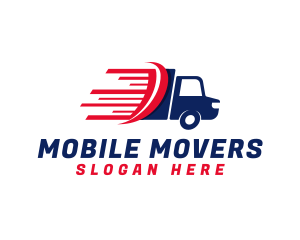 Transport Movers Truck logo design