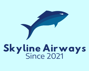 Blue Tuna Fish logo