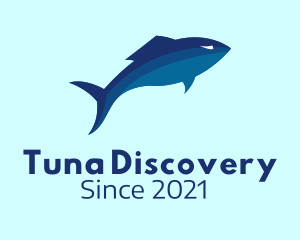 Blue Tuna Fish logo design