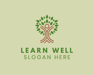 Human Wellness Tree logo design