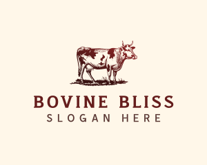 Cow Farm Livestock logo design