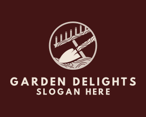 Wood Gardening Tools logo design