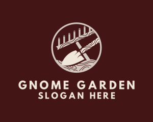 Wood Gardening Tools logo design