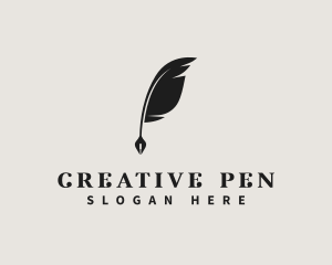 Notary Feather Pen logo design