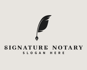 Notary Feather Pen logo