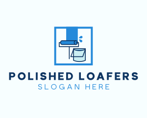 Paint Roller Bucket  logo design