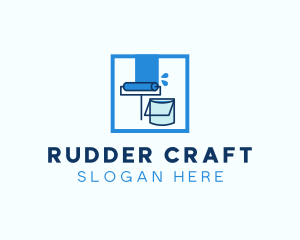 Paint Roller Bucket  logo design