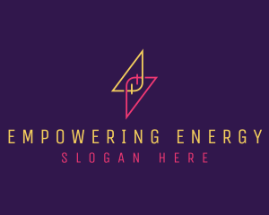 Lightning Energy Bolt logo design