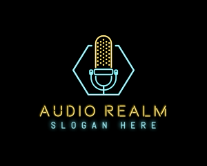 Audio Podcast Microphone logo