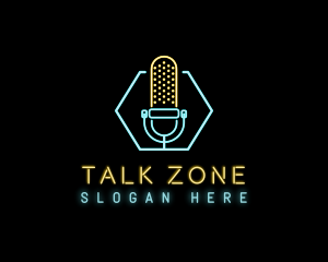 Audio Podcast Microphone logo design