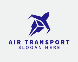 Blue Cargo Plane logo design