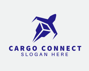 Blue Cargo Plane logo design