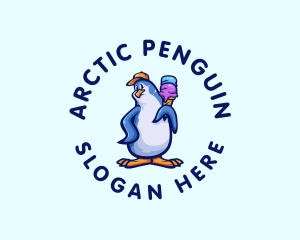 Penguin Gelato Ice Cream logo design