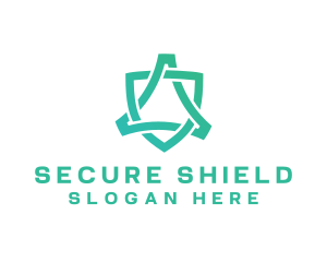 Abstract Green Shield logo