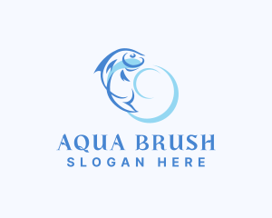 Underwater Seafood Fishing  logo design