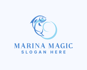 Underwater Seafood Fishing  logo design