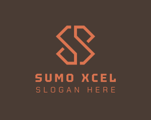 Modern Geometric Minimalist Letter S logo design