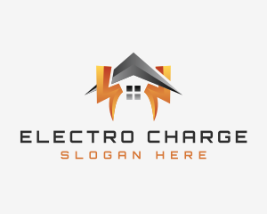 Lightning Bolt Power House logo design