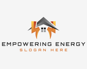 Lightning Bolt Power House logo design