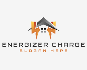 Lightning Bolt Power House logo design