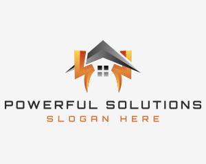 Lightning Bolt Power House logo design