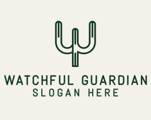 Cactus Letter W logo design