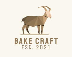 Brown Goat Origami  logo design