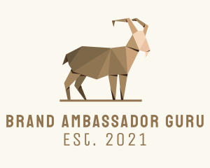 Brown Goat Origami  logo design