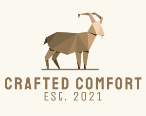 Brown Goat Origami  logo design