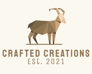 Brown Goat Origami  logo design