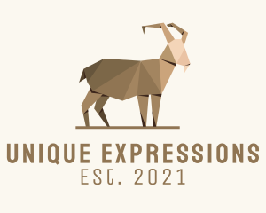 Brown Goat Origami  logo design