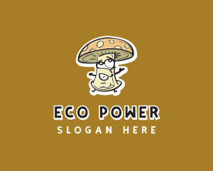 Cartoon Mushroom Veggie logo design