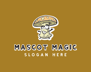 Cartoon Mushroom Veggie logo design