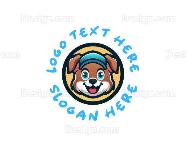 Cute Dog Pet Cap Logo