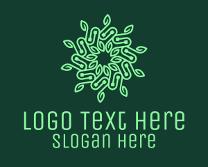 Green Circuitry Wreath logo