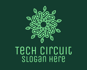 Green Circuitry Wreath logo