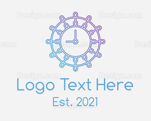 Gradient Mandala Clock Logo