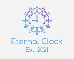 Gradient Mandala Clock  logo