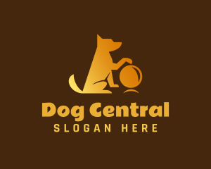 Pet Dog Ball Play logo design