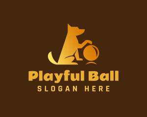 Pet Dog Ball Play logo design