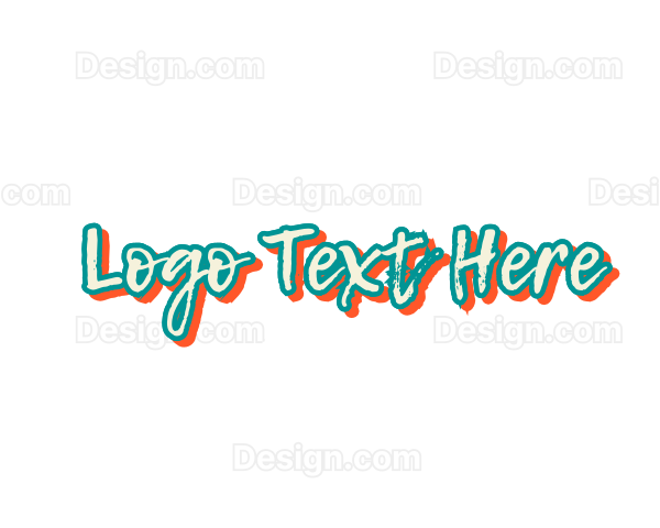 Grunge Cursive Wordmark Logo