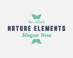 Natural Organic Leaf logo design