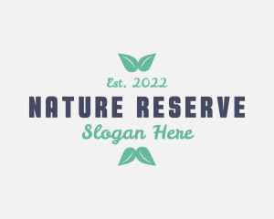 Natural Organic Leaf logo design