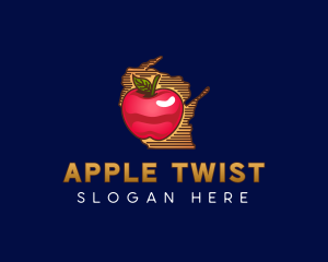 Wisconsin Apple Fruit logo design