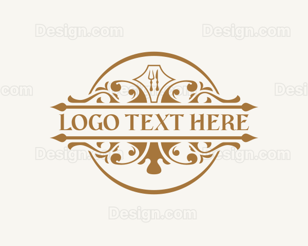 Art Deco Fine Dining Restaurant Logo