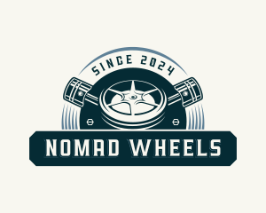 Automotive Piston Wheel logo design