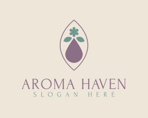 Natural Elegant Leaf Oil logo design