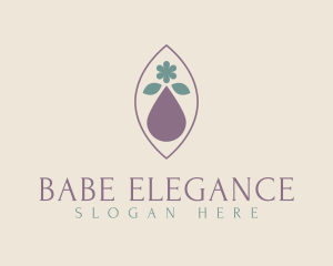 Natural Elegant Leaf Oil logo design